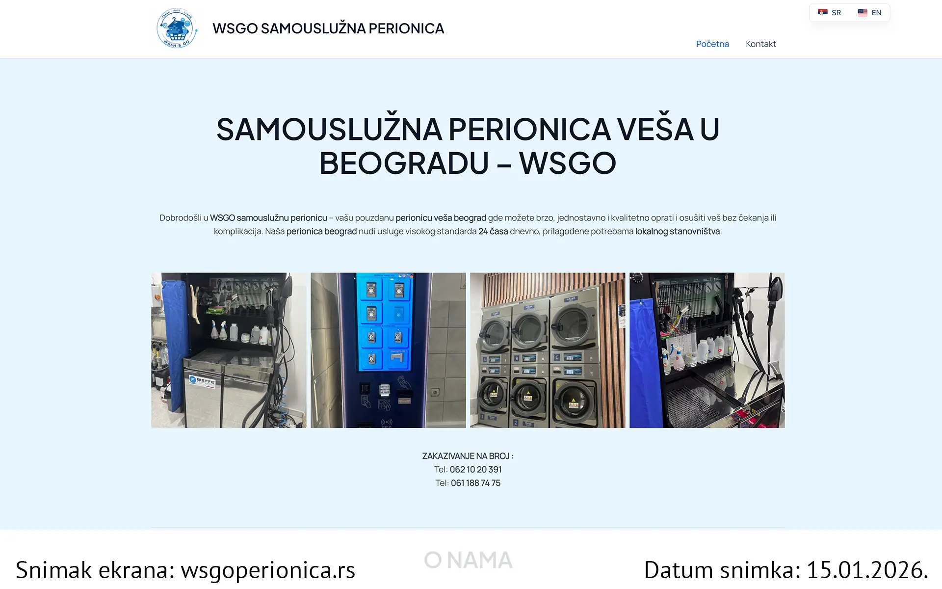Snimak ekrana sajta — WSGO Perionica