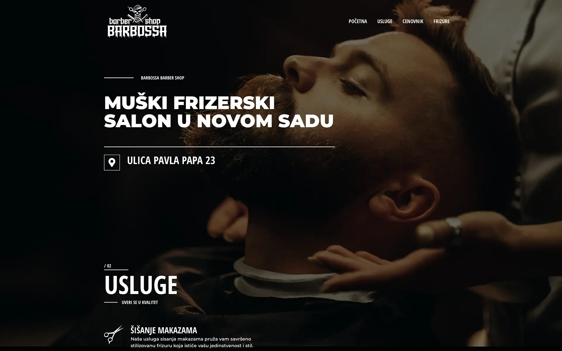 Barbossa frizer Novi Sad snimak ekrana