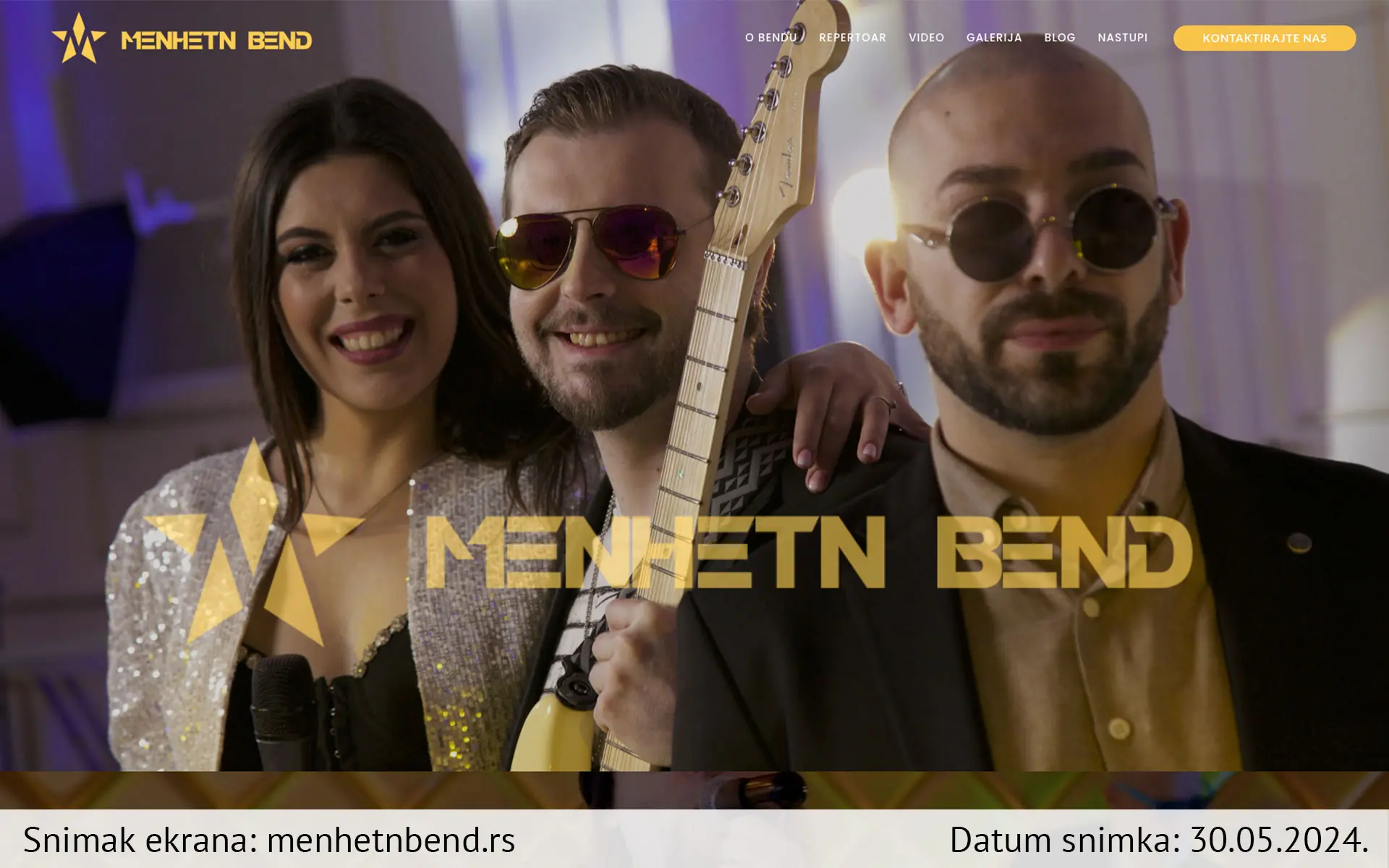 Snimak ekrana sajta — Menhetn Bend