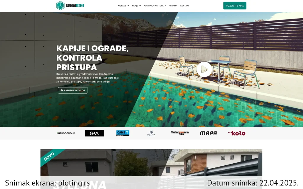 Ploting rs snimak websajta